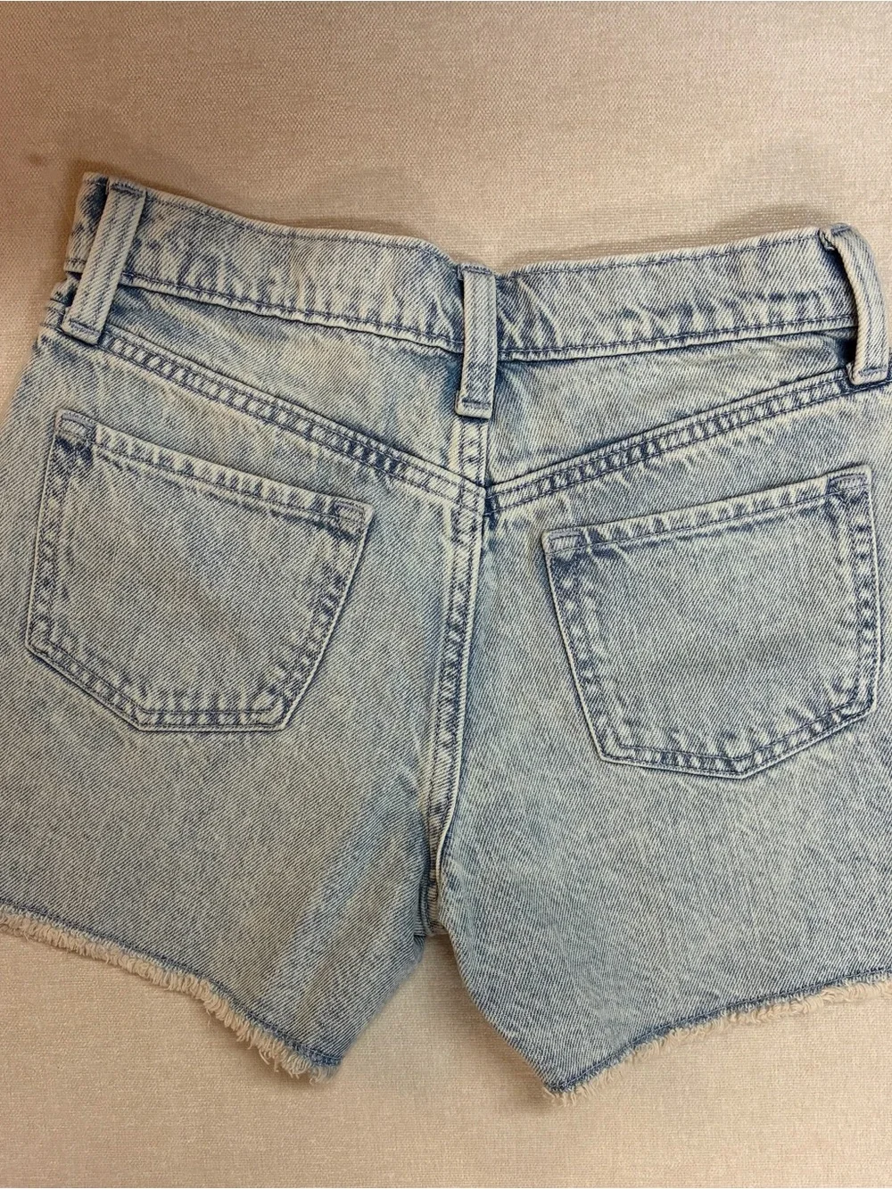 2026 NWT Old Navy Light Blue Denim Butterfly Patch Shorts